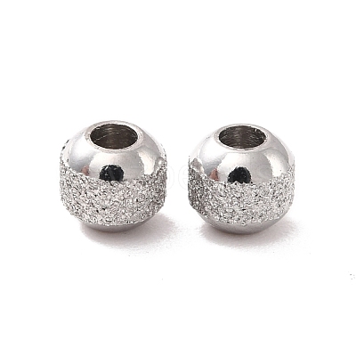 Non-Tarnish Textured 304 Stainless Steel Beads STAS-P306-01A-P-1