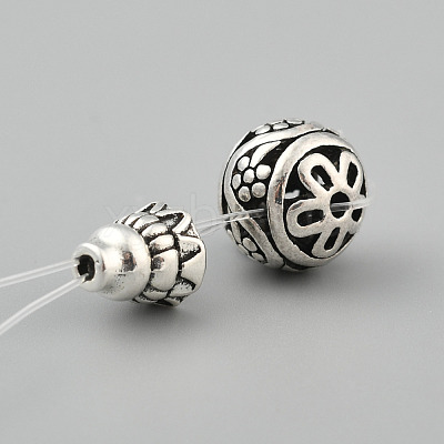 Tibetan Style Alloy 3-Hole Guru Bead Sets PALLOY-TAC0009-36AS-1