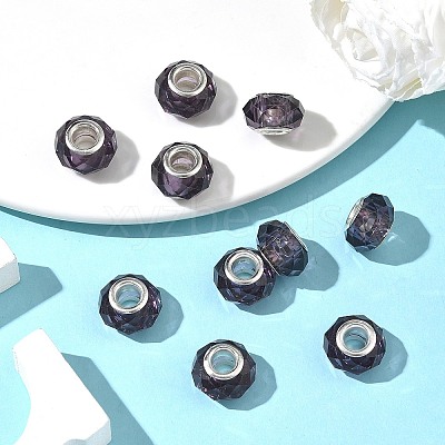 Handmade Glass European Beads X-GPDL25Y-07-1