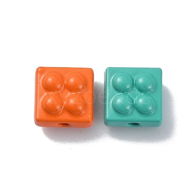 Spray Painted Alloy Beads PALLOY-Q445-05-1