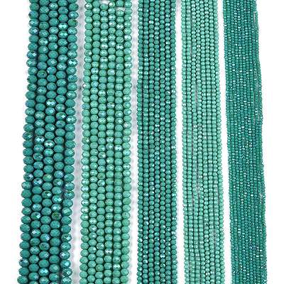 Electroplate Opaque Solid Color Glass Beads Strands EGLA-A044-P8mm-L31-1