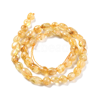 Heated Natural Citrine Beads Strands G-G018-04-1