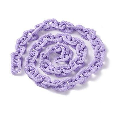 Opaque Spray Painted Acrylic Cable Chains AJEW-JB01100-1