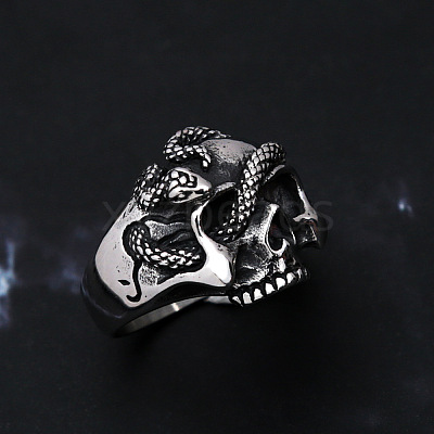 Retro Zinc Alloy Finger Rings for Men WGDA172-01-1