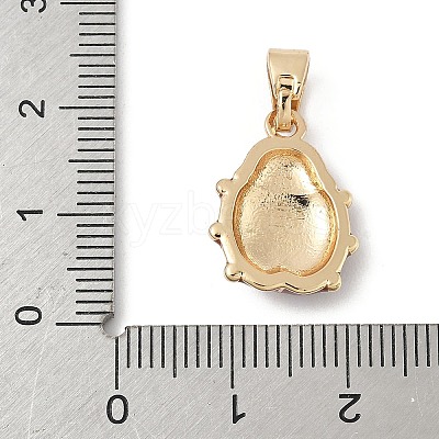 Brass Enamel Pendants KK-Z107-07G-1
