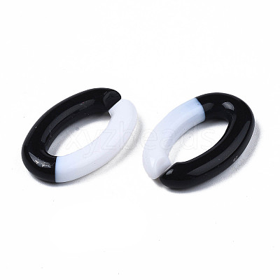 Two Tone Opaque Acrylic Linking Rings OACR-S038-035-1