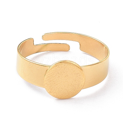 Ion Plating(IP) Adjustable 304 Stainless Steel Finger Rings Components LS-STAS-P291-03A-G-1