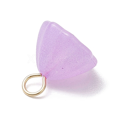 Acrylic Lotus Pendants PALLOY-JF02712-04-1