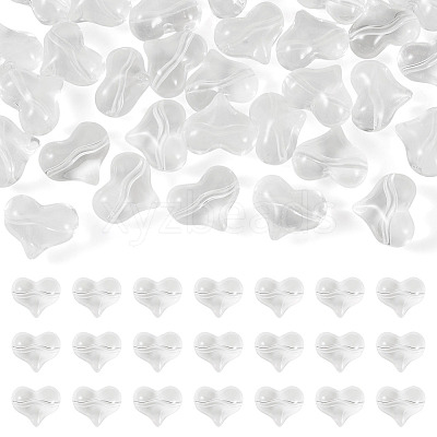 30Pcs Transparent Glass Beads GLAA-TADJ0001-02G-1