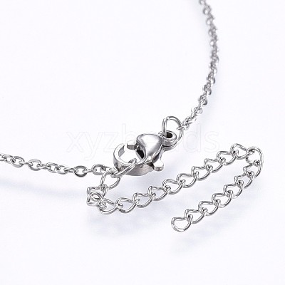 304 Stainless Steel Pendant Necklaces X-NJEW-H486-16P-1