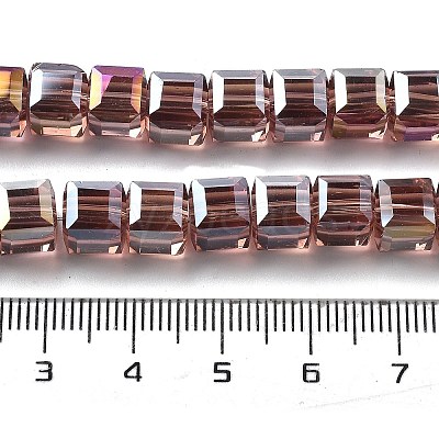 Electroplate Glass Beads Strands EGLA-H108-01A-AB02-1