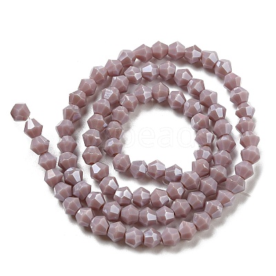 Opaque Solid Color Electroplate Glass Beads Strands GLAA-F029-P4mm-C13-1