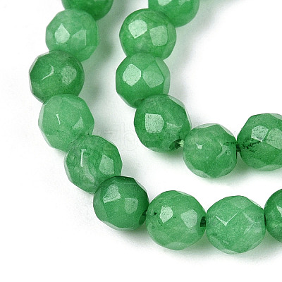 Dyed Natural White Jade Beads Strands X-G-T139-4mm-60-17-1