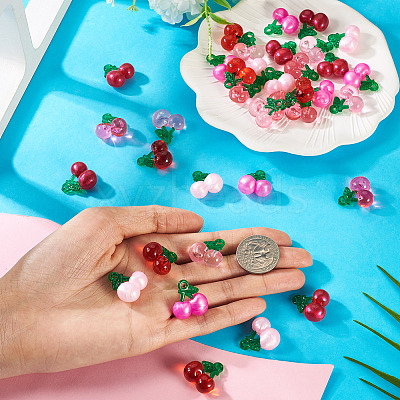 36Pcs 6 Styles Transparent Resin Pendants RESI-TA0004-21-1