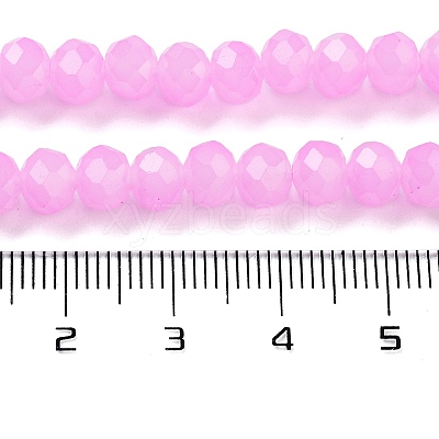Baking Paint Imitation Jade Glass Bead Strands X-DGLA-A034-J6MM-A49-1