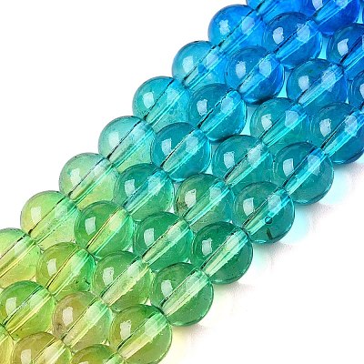 Baking Paint Transparent Glass Beads DGLA-M001-8mm-04-1