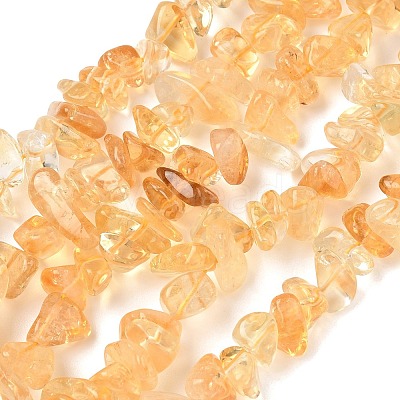 Natural Citrine(Heated) Beads Strands G-K400-A01-8x10-1