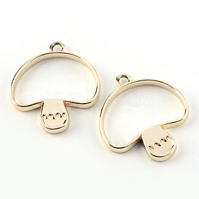 Rack Plating Alloy Open Back Bezel Pendants X-PALLOY-S047-35E-FF-1