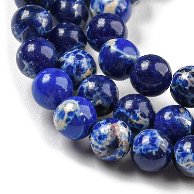 Synthetic Imperial Jasper Dyed Beads Strands G-D077-A01-02M-1