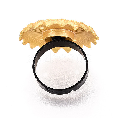 Adjustable Alloy & Iron Bezel Cup Ring Base with Rotatable Tray MAK-T012-13G-1