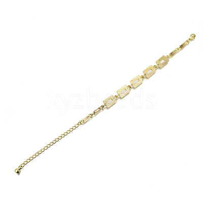 Electroplated Alloy Link Bracelets BJEW-T012-004-RS-1