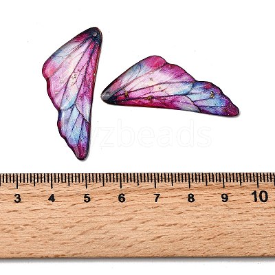 2Pcs Transparent Epoxy Resin Pendants RESI-A044-04B-1