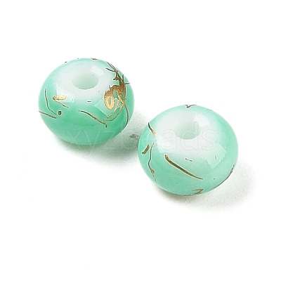 Opaque Spray Painted Glass Beads X1-GLAA-G118-01I-1