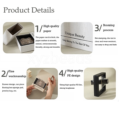 Cardboard Paper Jewelry Gift Drawer Boxes OBOX-G016-B05-1