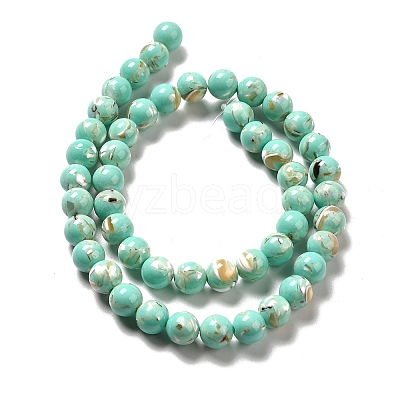 Synthetic Turquoise and Sea Shell Assembled Beads Strands X-G-D482-01A-08-1