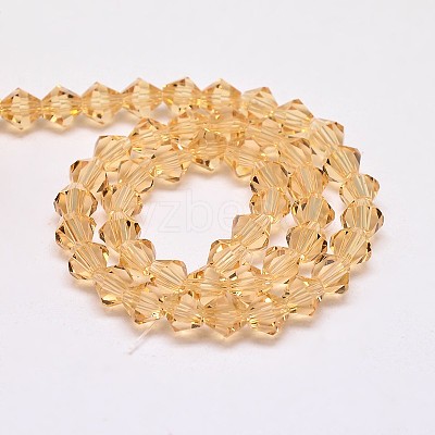 Imitate Austrian Crystal Bicone Glass Beads Strands GLAA-F029-6x6mm-18-1