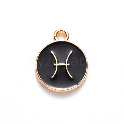 Alloy Enamel Pendants X-ENAM-S124-01A-08H-1