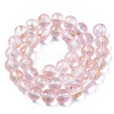 Transparent Spray Painted Glass Bead Strands GLAA-N035-03D-B06-1