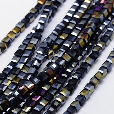Electroplate Glass Bead Strands EGLA-J028-4x4mm-AB12-1