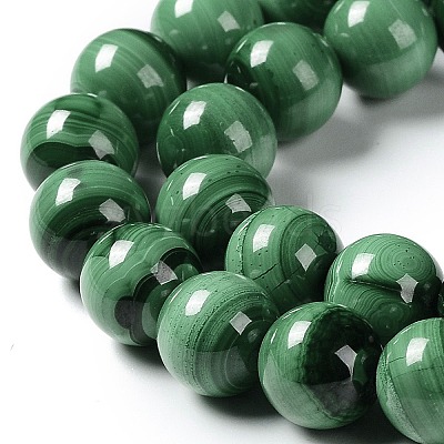 Natural Malachite Beads Strands G-F571-27AB1-8mm-1