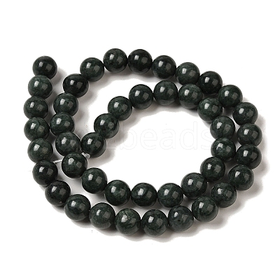 Natural Black Jade Beads Strands G-H067-A03-8MM-1