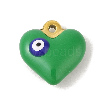 304 Stainless Steel Enamel Pendants STAS-M071-02H-1