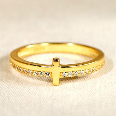 Alloy Rhinestone Plain Band Rings PW-WGCCD43-02-1