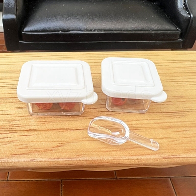 Lunch Box & Spoon Plastic Mini Model Kit PW-WGC9A7F-01-1