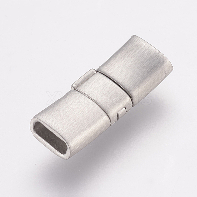 Wholesale Rectangle 304 Stainless Steel Magnetic Clasps with Glue-in Ends 