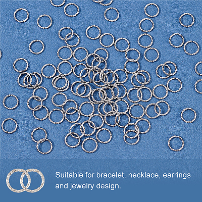 300Pcs 304 Stainless Steel Open Jump Rings STAS-DC0011-97-1