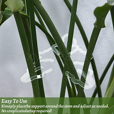 Leaf Shape Acrylic Plant Growth Fixator DIY-WH0430-933A-1