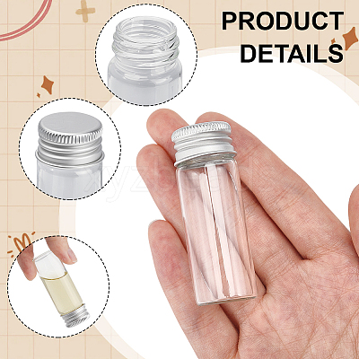 50Pcs Glass Bottles Bead Containers CON-DR0001-06C-1