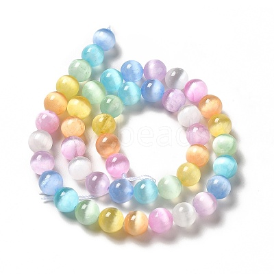 Natural Selenite Beads Strands G-P493-01A-1