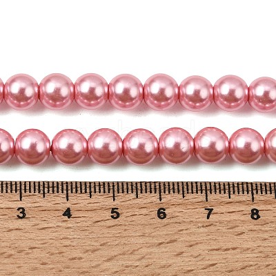 Eco-Friendly Glass Pearl Beads Strands HY-A008-8mm-RB109-1