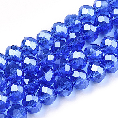 Electroplate Glass Beads Strands EGLA-A034-T10mm-A32-1