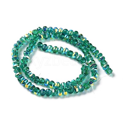 Transparent Electroplate Glass Beads Strands GLAA-Q099-H01-02-1