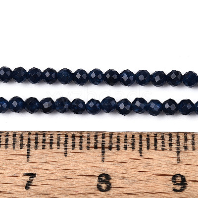 Dyed Natural Sapphire Beads Strands G-T143-05-1