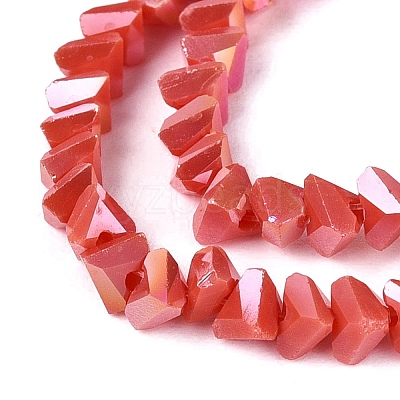 Electroplate Opaque Glass Beads Strands EGLA-Q139-01A-C09-1