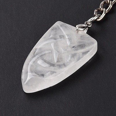 Natural Quartz Crystal Sailor's Knot Pendant Keychain KEYC-E038-03P-06-1