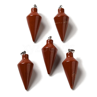 Natural Red Jasper Pendants G-Z055-02P-06-1
